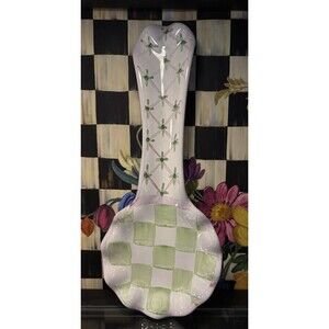 MACKENZIE-CHILDS KATEY McFARLAN COLLAB SPOON REST RARE HTF LIGHT **READ**